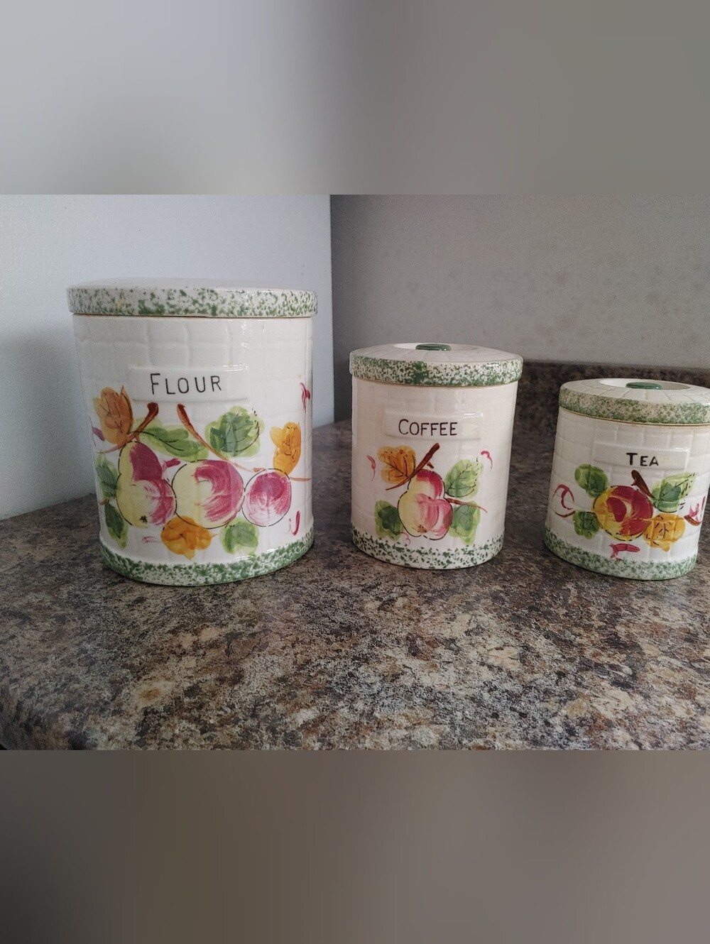 Vintage Floral Ceramic Canister Set